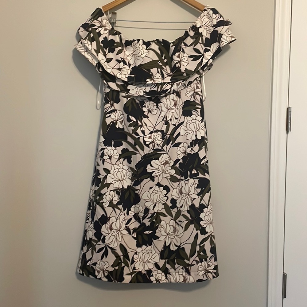 Banana Republic Floral off the shoulder dress Sz 8 NWT